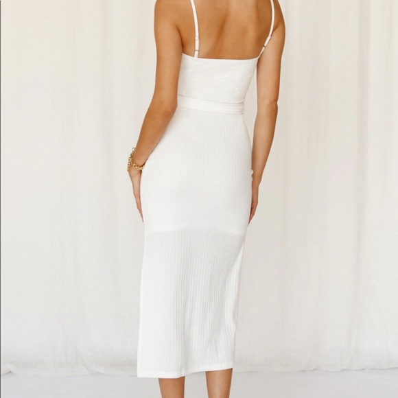 White Hello Molly Midi Dress - Picture 3 of 6